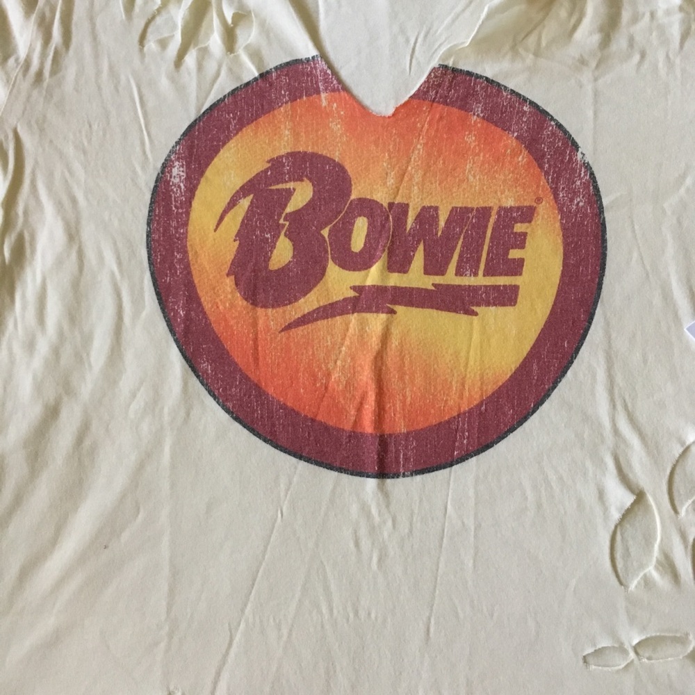 NWT Recycled Karma distressed David Bowie T-shirt - Picture 4 of 8